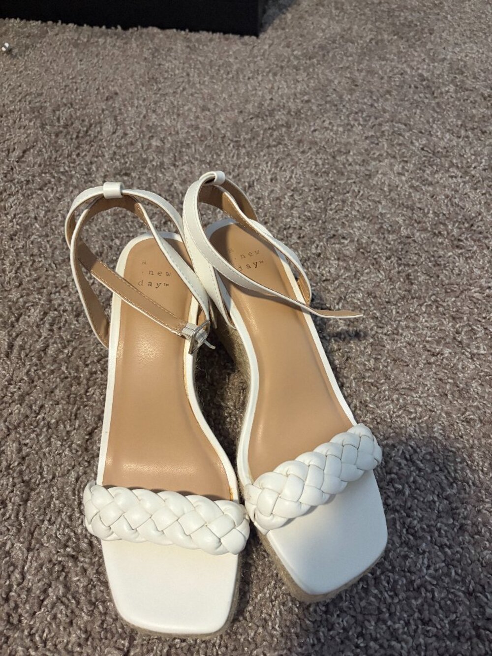 White Wedge Sandals